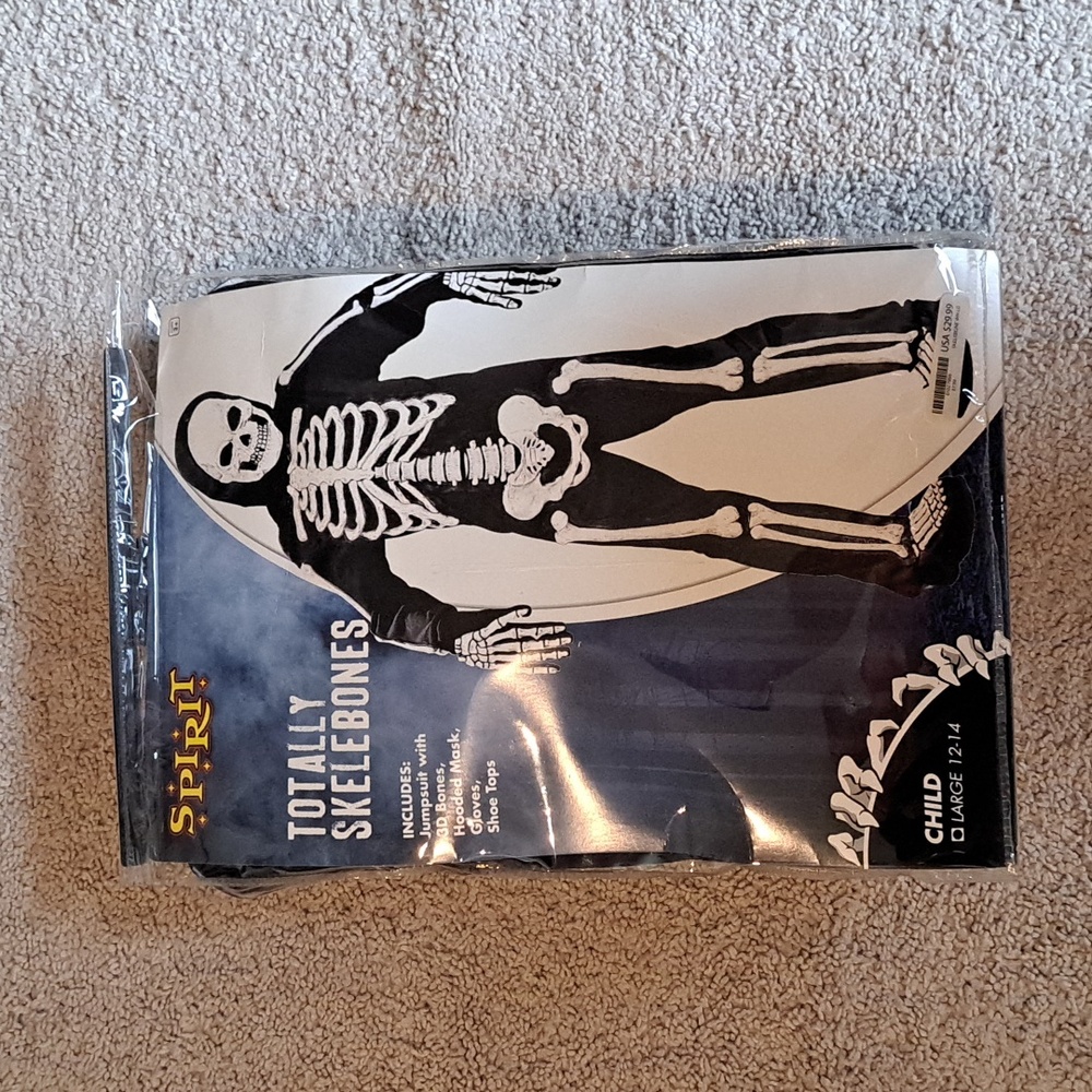 Spirit HalloweenTotally Skelebones Child Costume - Black and White